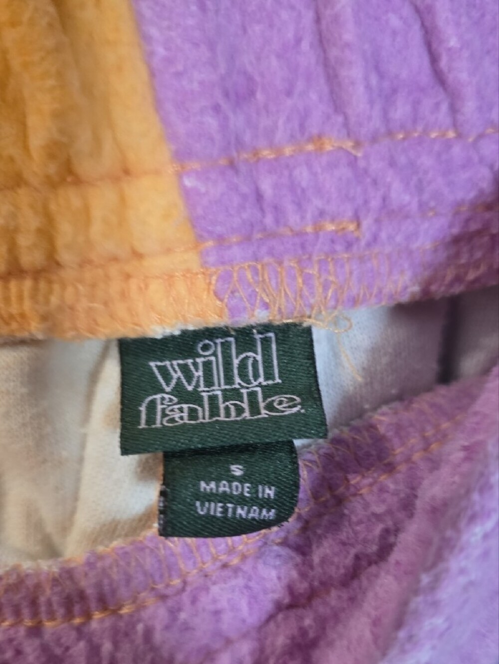 wild fable Pastel Ombre Cropped Hoodie& Shorts Set - Purple, Peach & Mint - Picture 6 of 7
